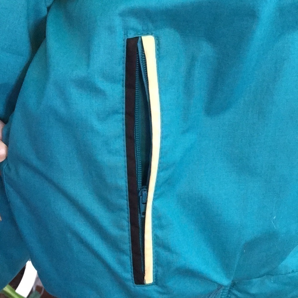 HORIZON Vintage Outerwear Reversible Turquoise Cream Black Puffer Ski Jacket—Lrg - Picture 8 of 16